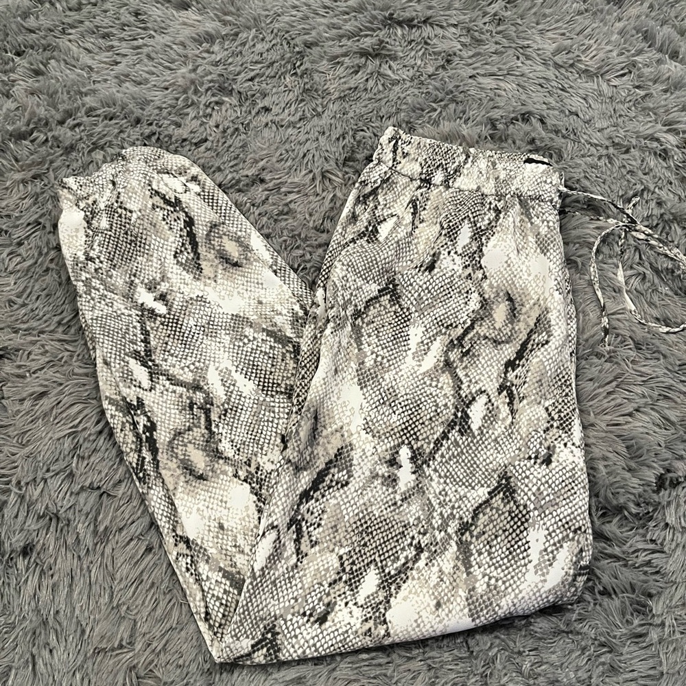 Snakeskin Print Joggers